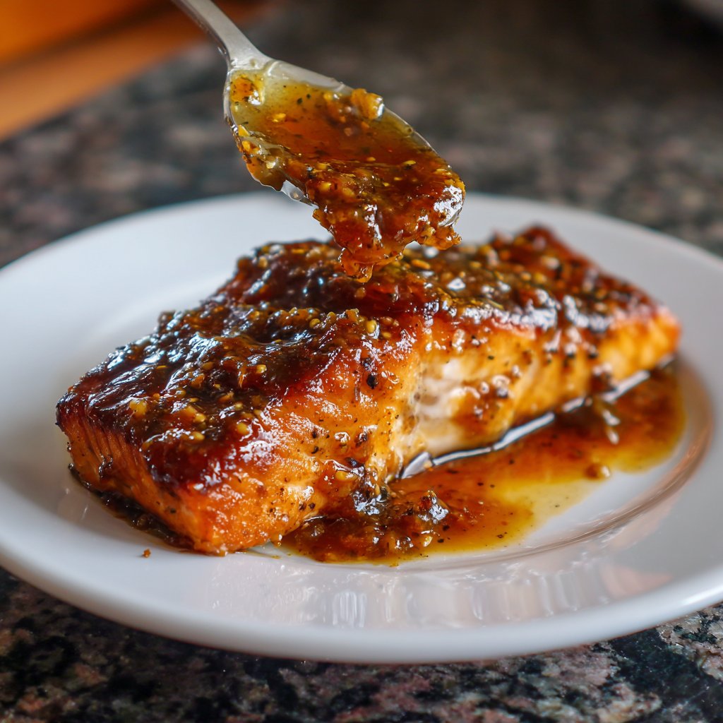 Lachsfilet mit Honig-Senf-Sauce