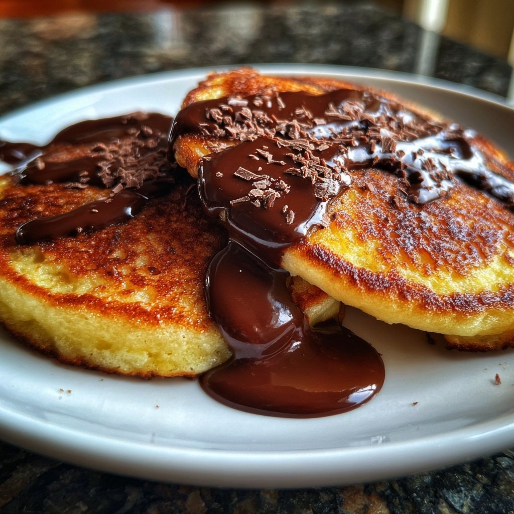 Pfannkuchen mit Schokolade