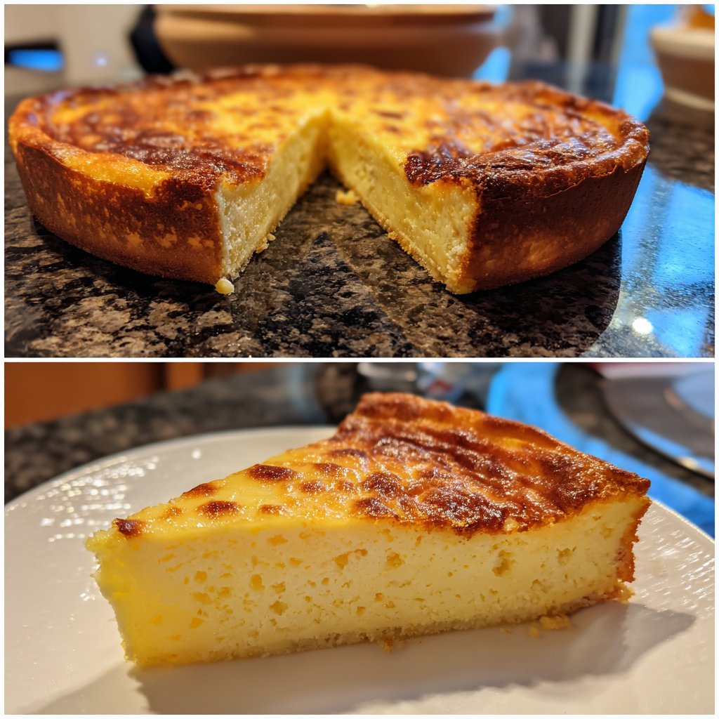 Käsekuchen mit Vanille und Zitronenabrieb