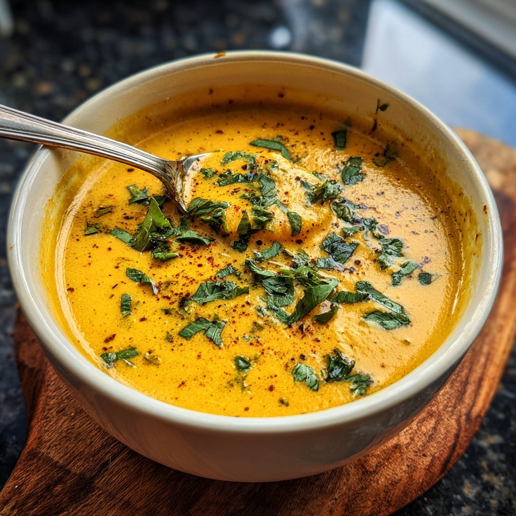 Cremige Blumenkohlsuppe mit Curry