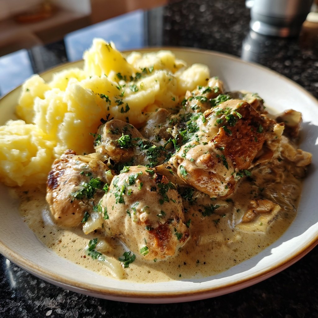 Hausmannskost Cremiges Hähnchen mit Kartoffelpüree