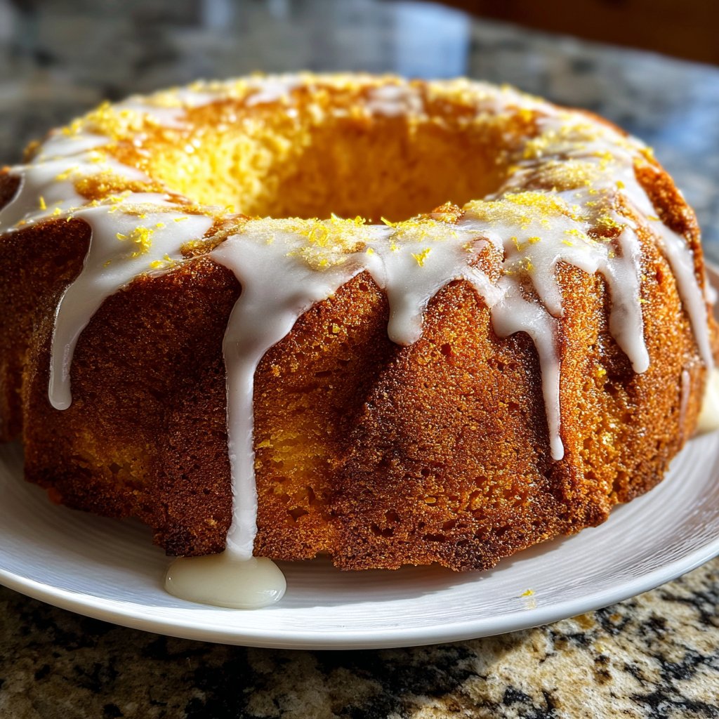 Zitronenkuchen mit Joghurt und Honig