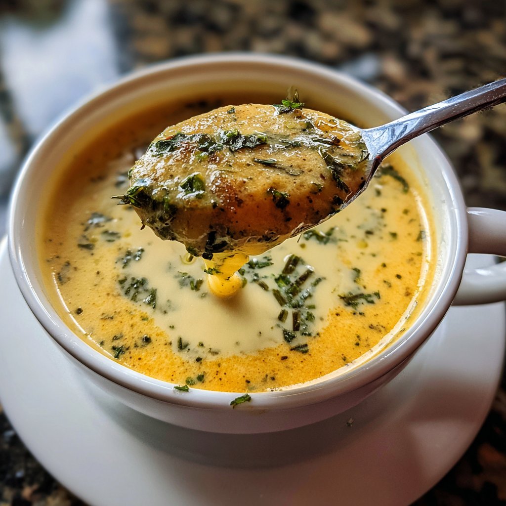 Blumenkohlsuppe mit Kartoffeln und Kräutern