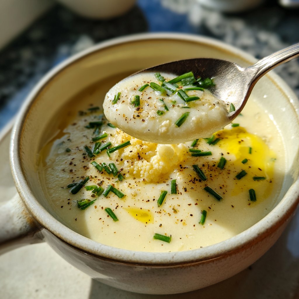 Blumenkohlsuppe als leichtes Abendessen