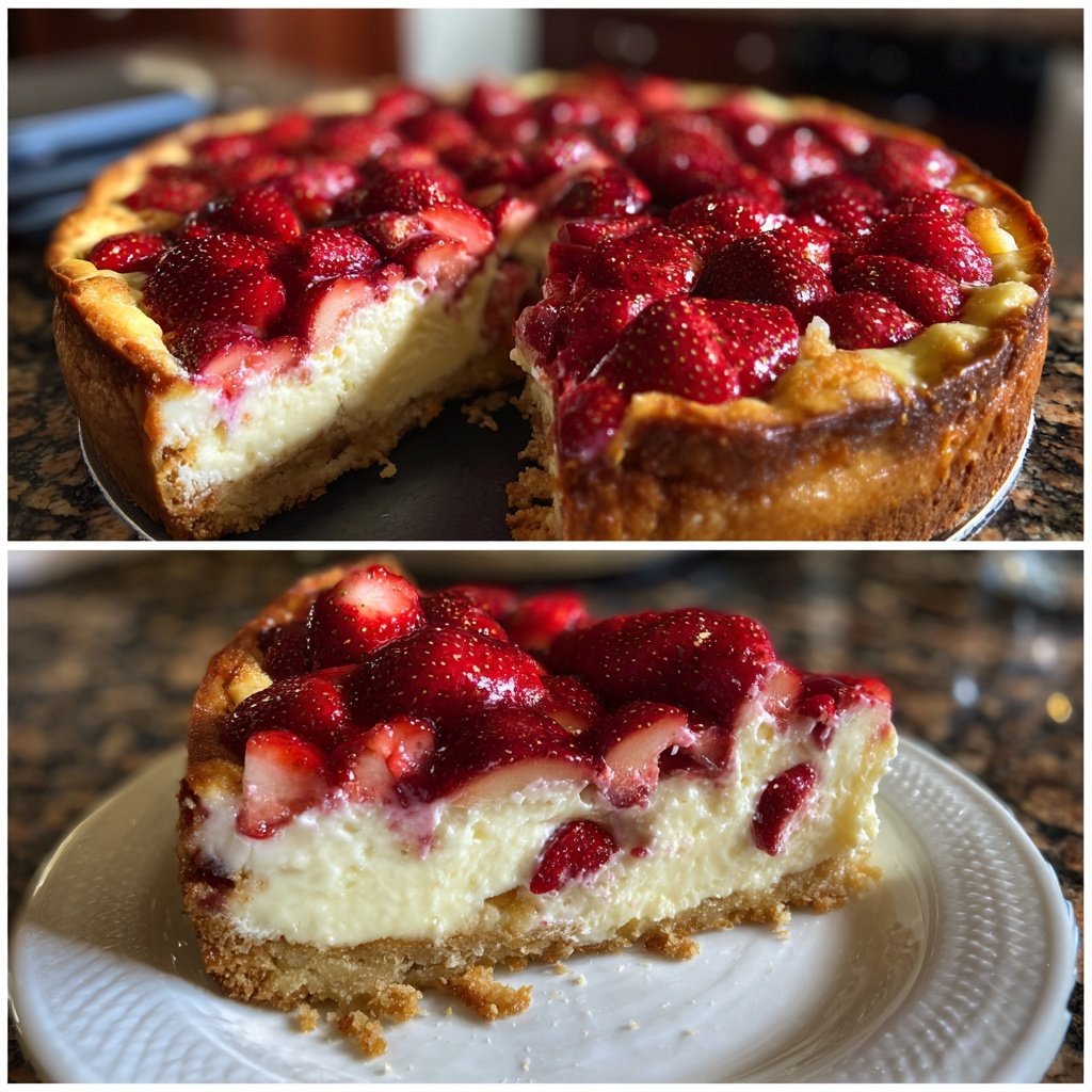 Erdbeerkuchen Mit Quarkfüllung