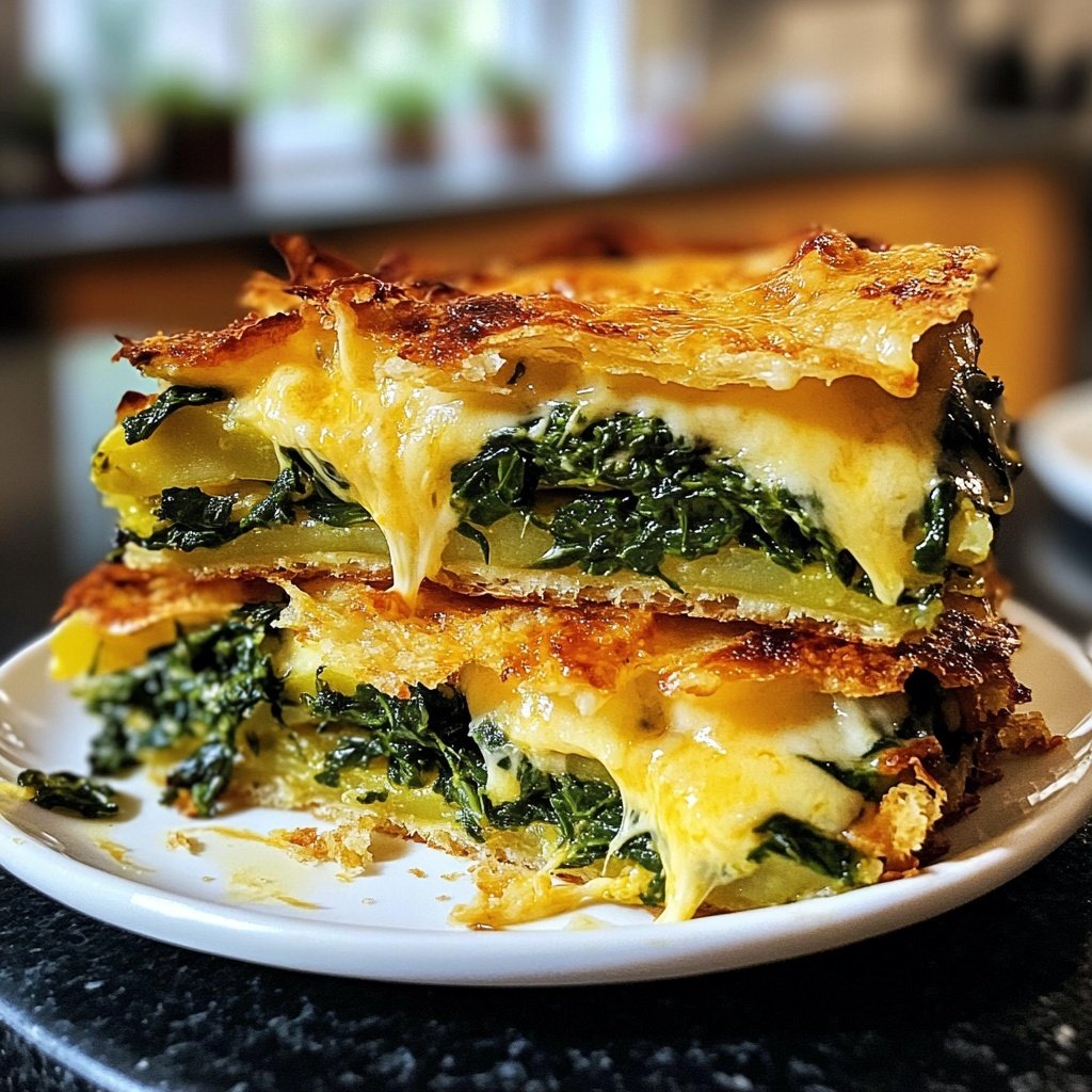 Kartoffelauflauf mit Spinat