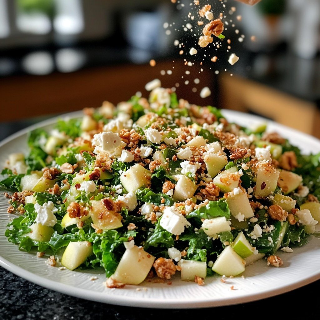 Brokkoli-Salat mit Äpfeln, Nüssen & Feta – Knackig & frisch