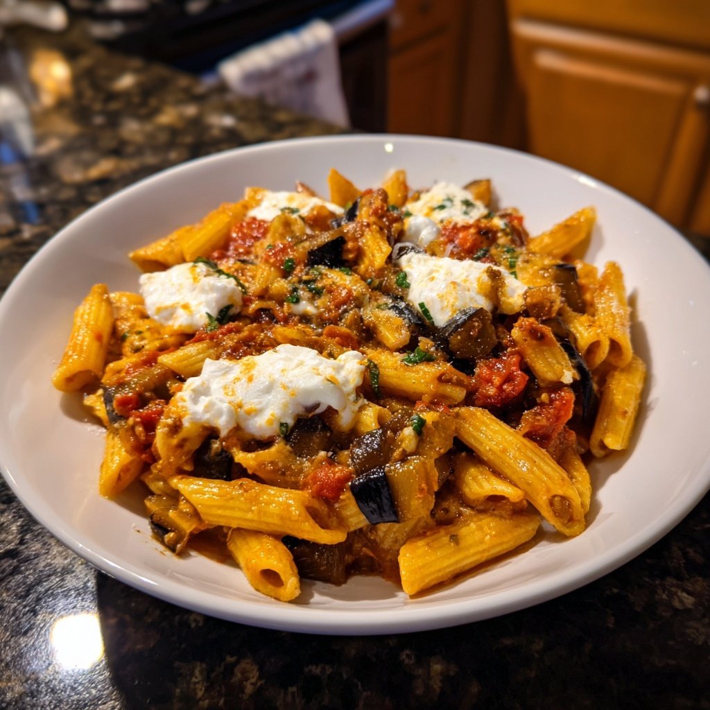 Internationale Küche Italienische Pasta alla Norma