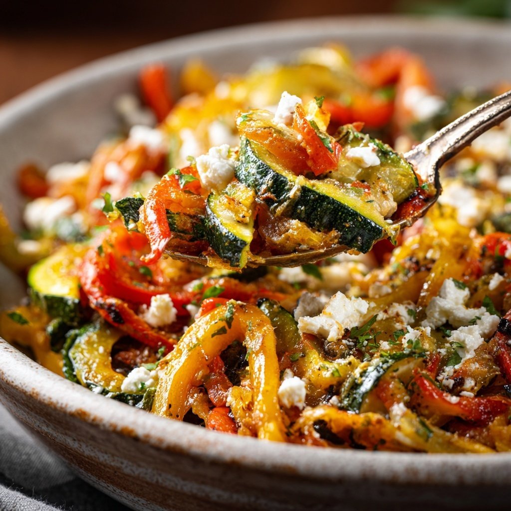 Gesund & Leicht Mediterrane Gemüsepfanne mit Feta