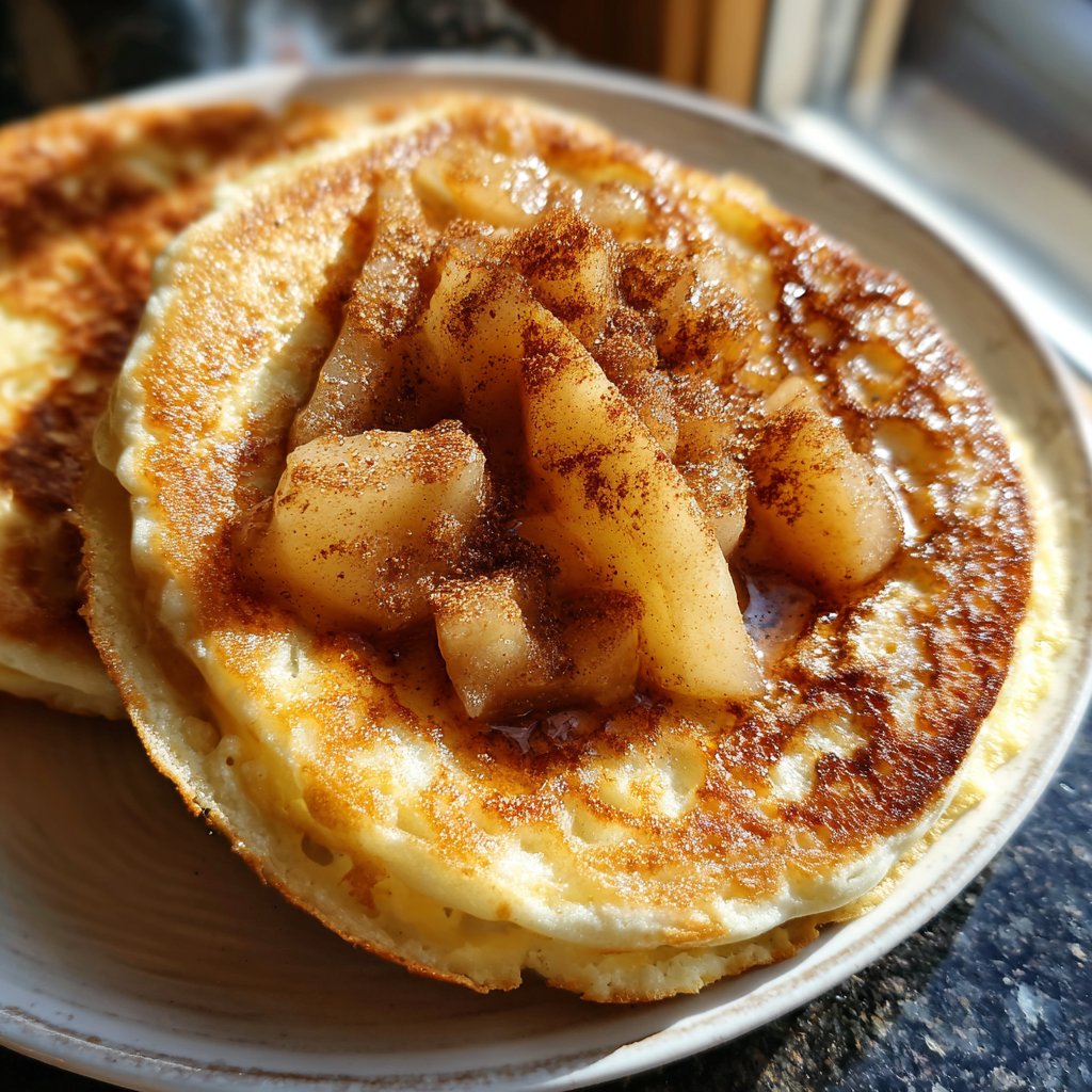 Pfannkuchen mit Birnen und Zimt