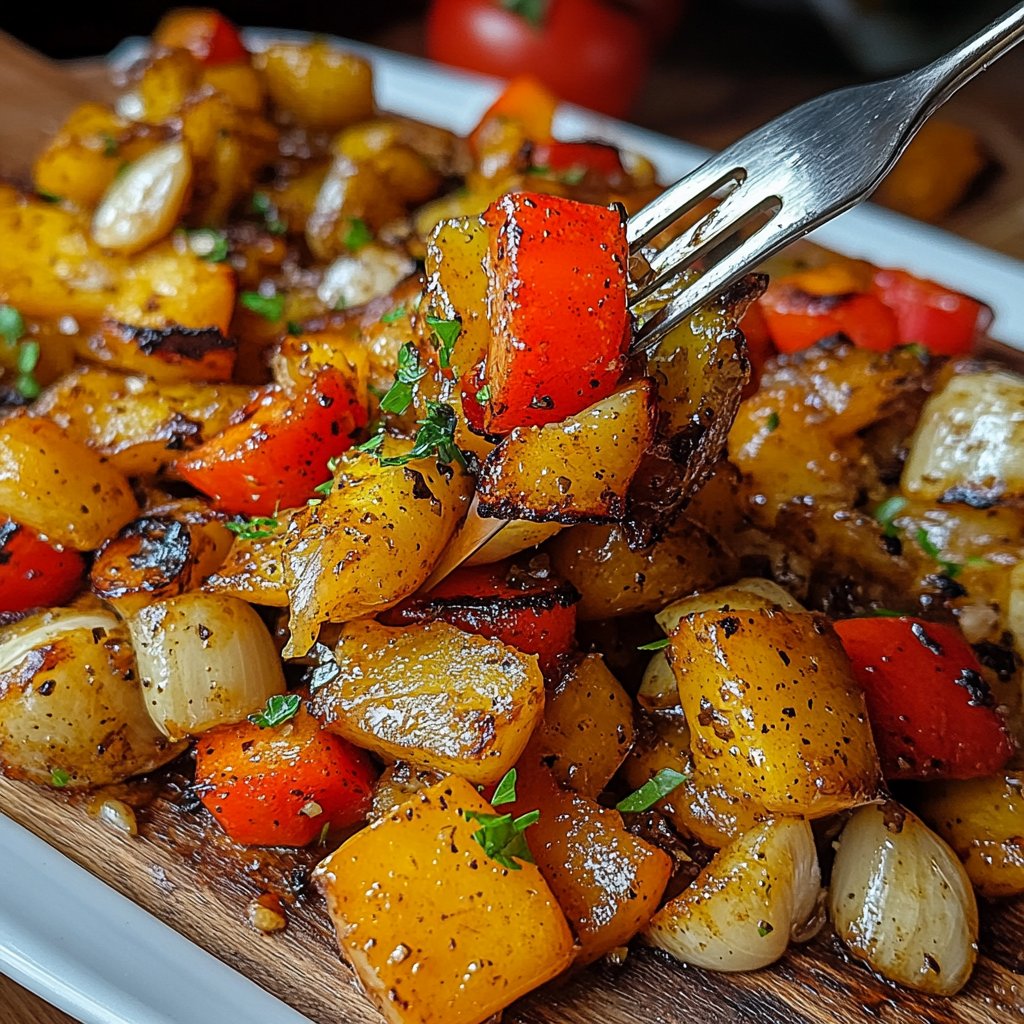 Gemüsepfanne mit Knoblauch